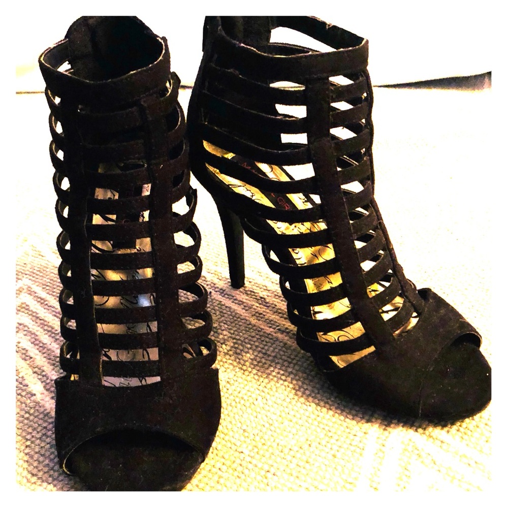 Material Girl Open Toe Strappy Bootie